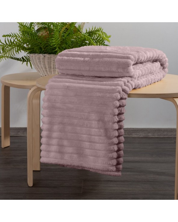 Koc pluszowy 170x210 Soft pudrowy Eurofirany