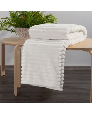 Koc pluszowy 200x220 Soft biały Eurofirany