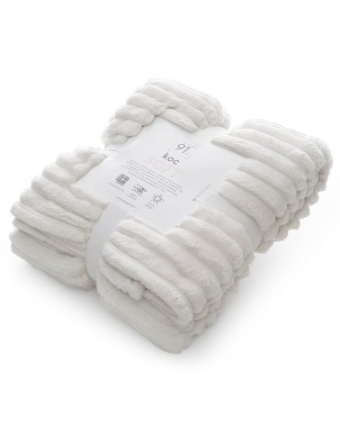 Koc pluszowy 200x220 Soft biały Eurofirany