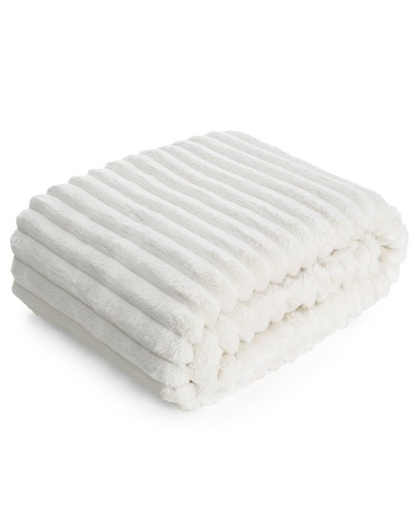 Koc pluszowy 200x220 Soft biały Eurofirany