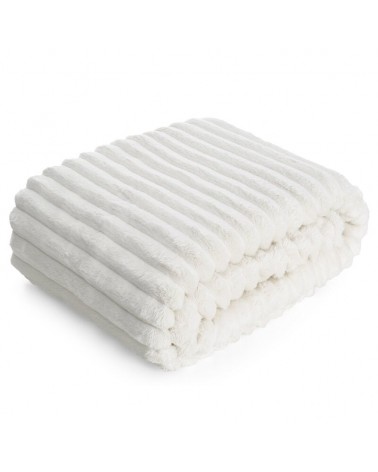 Koc pluszowy 200x220 Soft biały Eurofirany