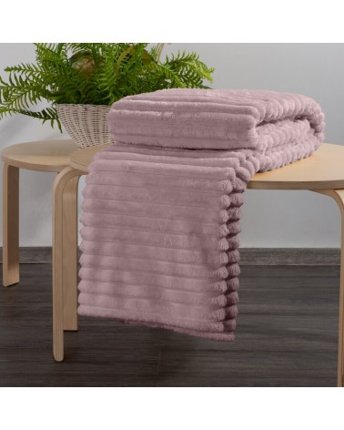 Koc pluszowy 200x220 Soft pudrowy Eurofirany