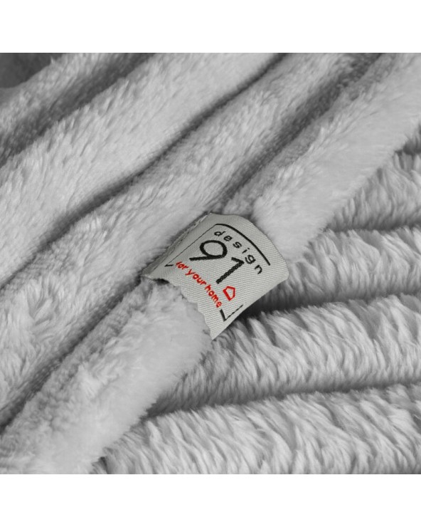 Koc pluszowy 200x220 Soft srebrny Eurofirany