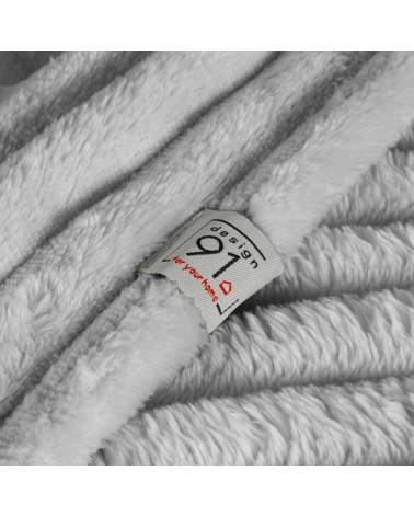 Koc pluszowy 200x220 Soft srebrny Eurofirany