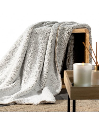 Koc sherpa baranek 170x210 Koala beżowy/biały Eurofirany