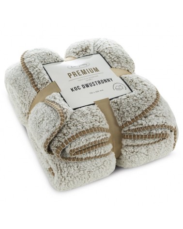 Koc sherpa baranek 170x210 Koala beżowy/biały Eurofirany