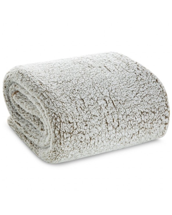 Koc sherpa baranek 200x220 Koala beżowy/biały Eurofirany