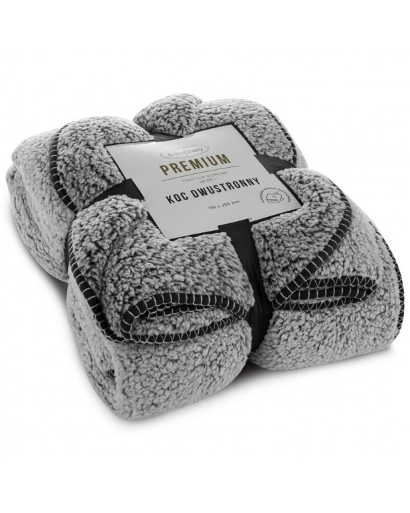 Koc sherpa baranek 200x220 Koala stalowy/biały Eurofirany