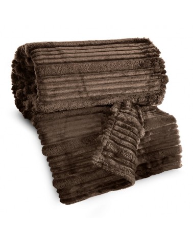 Koc pluszowy 200x220 Nina ciemnobrązowy Eurofirany