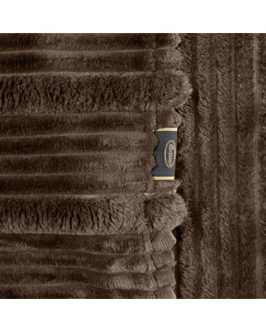 Koc pluszowy 200x220 Nina ciemnobrązowy Eurofirany