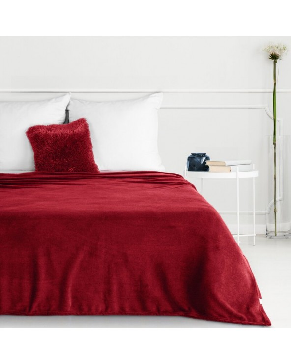 Koc pluszowy 150x200 Simple 1 bordowy Eurofirany