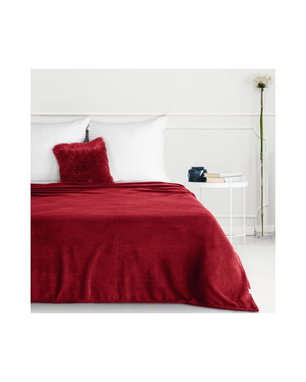 Koc pluszowy 150x200 Simple 1 bordowy Eurofirany