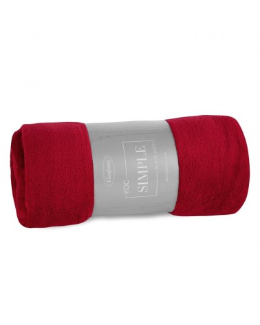 Koc pluszowy 150x200 Simple 1 bordowy Eurofirany