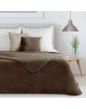 Koc sherpa baranek 200x220 Tedy ciemnobrązowy Eurofirany