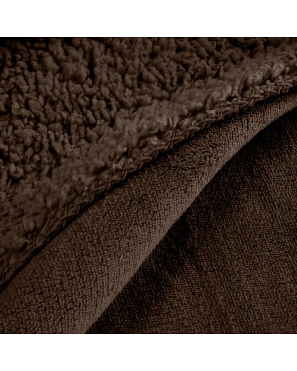 Koc sherpa baranek 200x220 Tedy ciemnobrązowy Eurofirany