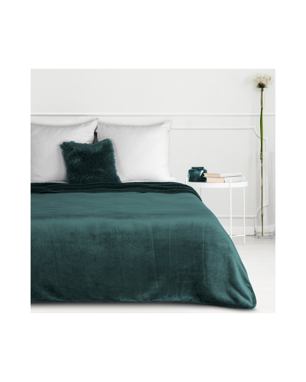 Koc sherpa baranek 150x200 Tedy ciemnozielony Eurofirany