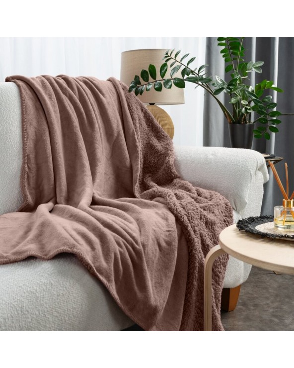 Koc sherpa baranek 150x200 Tedy mocha Eurofirany