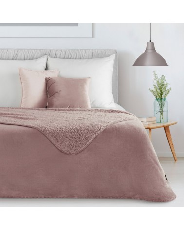 Koc sherpa baranek 200x220 Tedy różowy Eurofirany