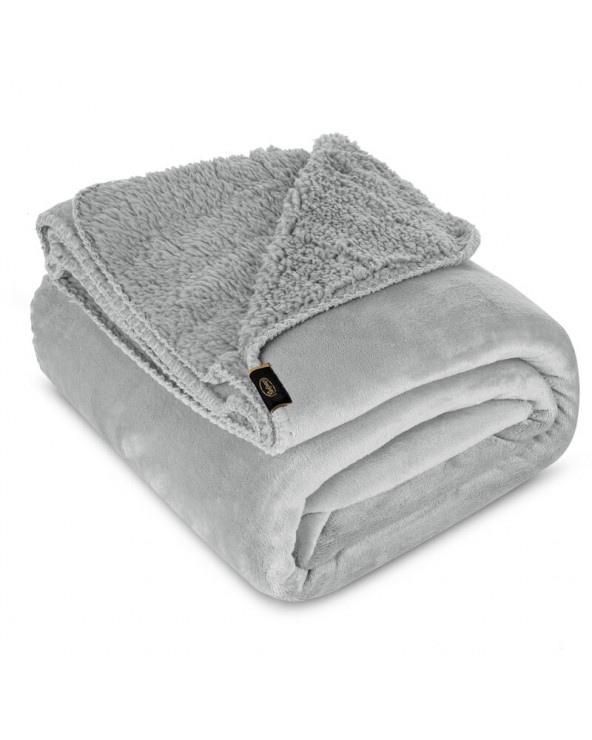 Koc sherpa baranek 170x210 Tedy srebrny Eurofirany