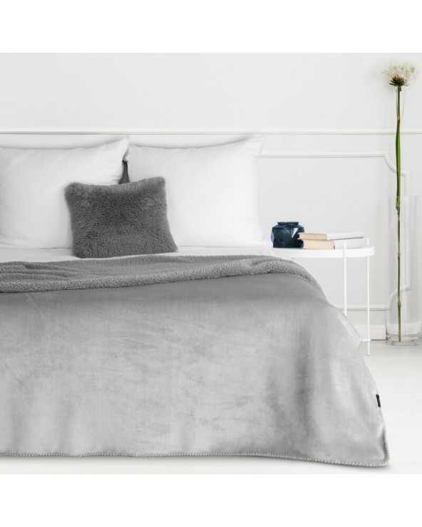 Koc sherpa baranek 200x220 Tedy srebrny Eurofirany