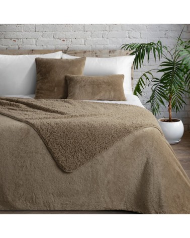 Narzuta pluszowa sherpa 170x210 Nina beżowa Eurofirany