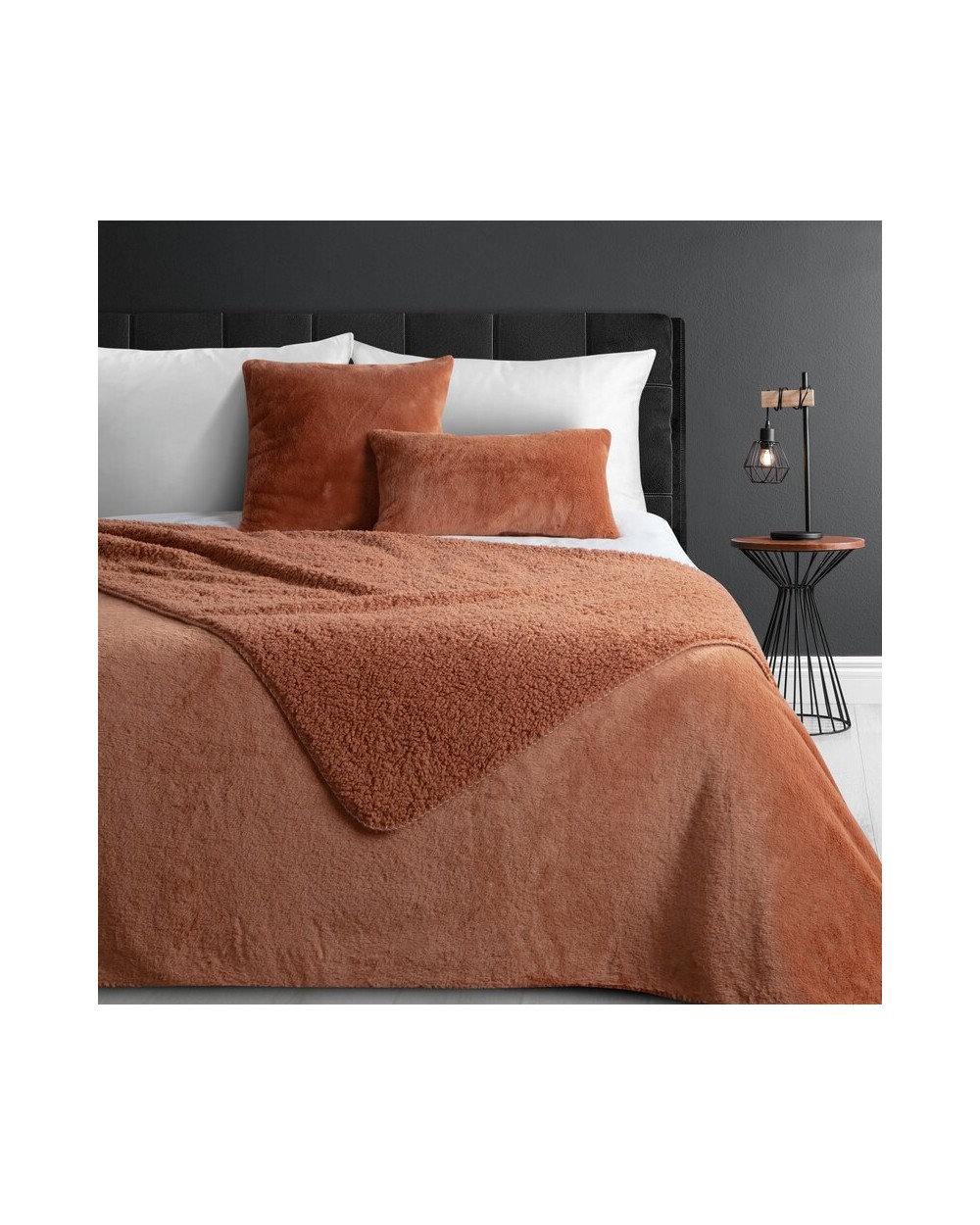 Narzuta pluszowa sherpa 220x240 Nina mocha Eurofirany