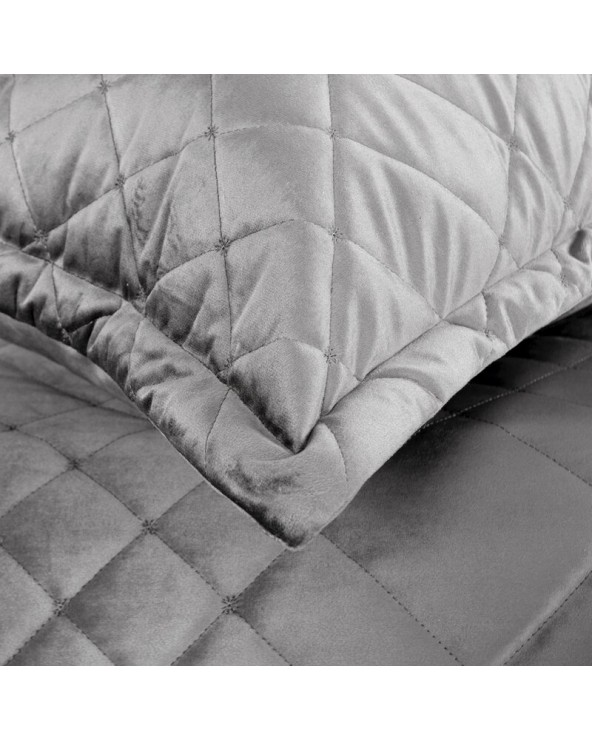 Narzuta velvet 200x220 Ria 6 srebrna Eurofirany