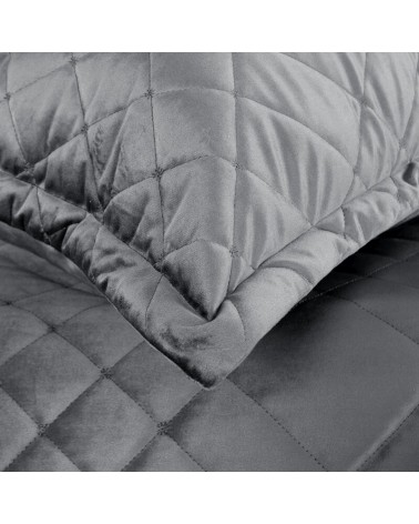 Narzuta velvet 220x240 Ria 6 stalowa Eurofirany