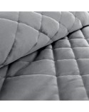 Narzuta velvet 200x220 Ria 6 stalowa Eurofirany