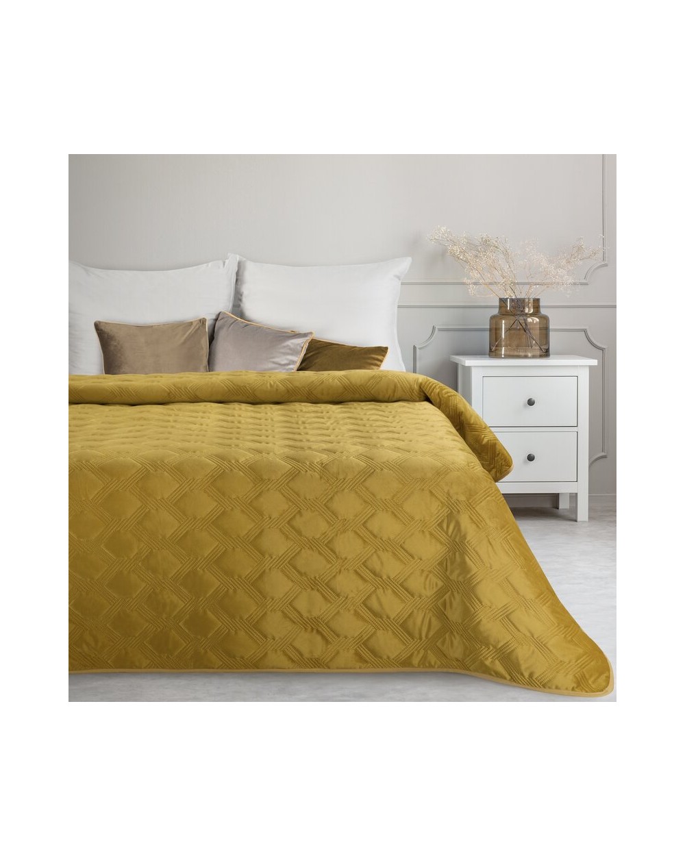 Narzuta velvet 220x240 Sofia 5 miodowa Eurofirany