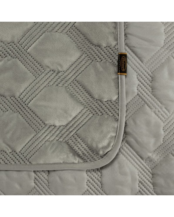 Narzuta velvet 220x240 Sofia 5 srebrna Eurofirany