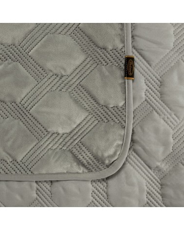 Narzuta velvet 220x240 Sofia 5 srebrna Eurofirany