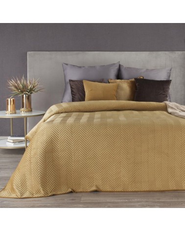 Narzuta velvet 170x210 Sofia 5 miodowa Eurofirany