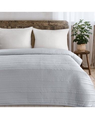 Narzuta mikrofibra 220x240 Tara srebrna Eurofirany