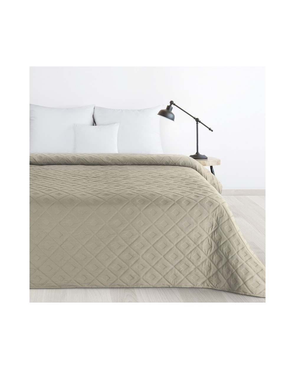 Narzuta mirkofibra 170x210 Alara 6 ciemnobeżowa Eurofirany