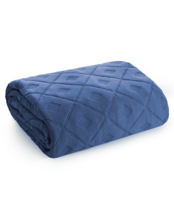 Narzuta mirkofibra 170x210 Alara 6 granatowa Eurofirany