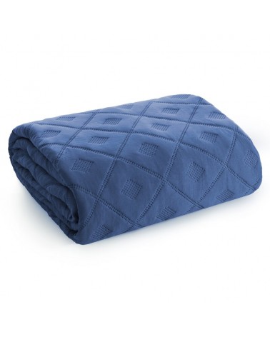 Narzuta mirkofibra 200x220 Alara 6 granatowa Eurofirany