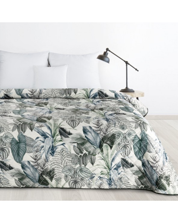 Narzuta velvet 170x210 Davos 2 zielona/srebrna Eurofirany