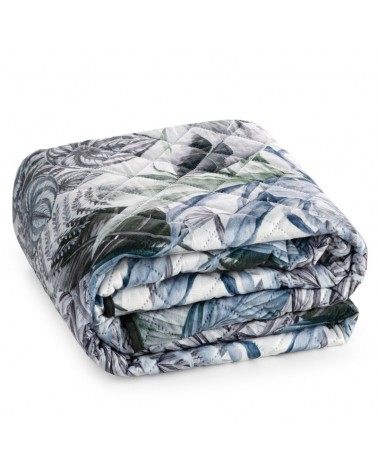 Narzuta velvet 170x210 Davos 2 zielona/srebrna Eurofirany