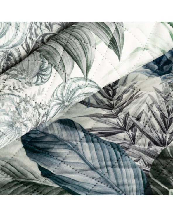 Narzuta velvet 170x210 Davos 2 zielona/srebrna Eurofirany