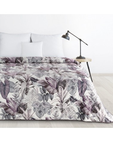 Narzuta velvet 200x220 Davos 2 fioletowa/szara Eurofirany