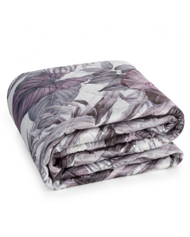 Narzuta velvet 200x220 Davos 2 fioletowa/szara Eurofirany