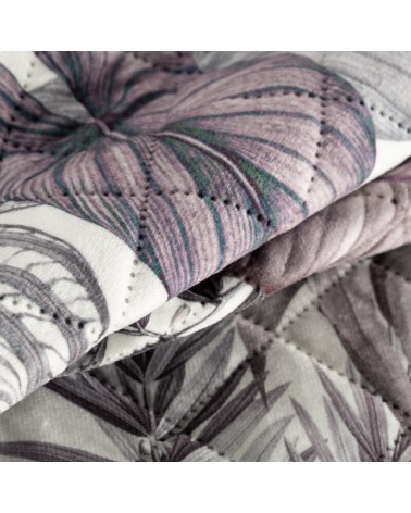 Narzuta velvet 200x220 Davos 2 fioletowa/szara Eurofirany