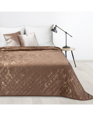 Narzuta velvet 220x240 Luiz 6 ciemnobeżowa/złota Eurofirany