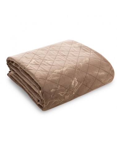 Narzuta velvet 220x240 Luiz 6 ciemnobeżowa/złota Eurofirany