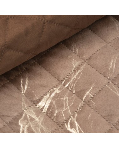 Narzuta velvet 220x240 Luiz 6 ciemnobeżowa/złota Eurofirany