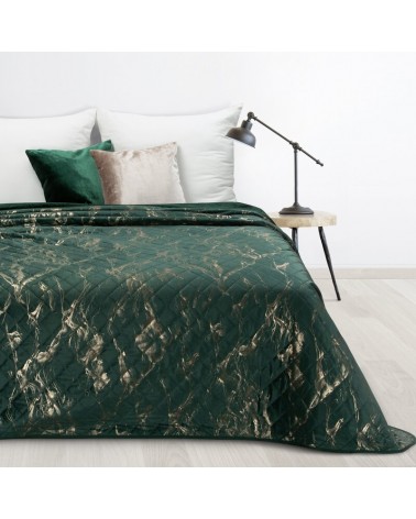 Narzuta velvet 220x240 Luiz 6 ciemnozielona/złota Eurofirany