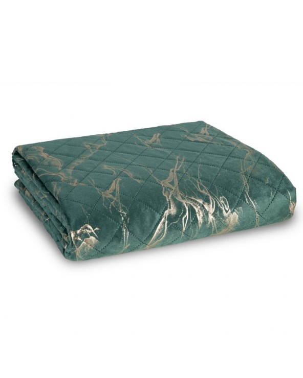 Narzuta velvet 220x240 Luiz 6 ciemnozielona/złota Eurofirany