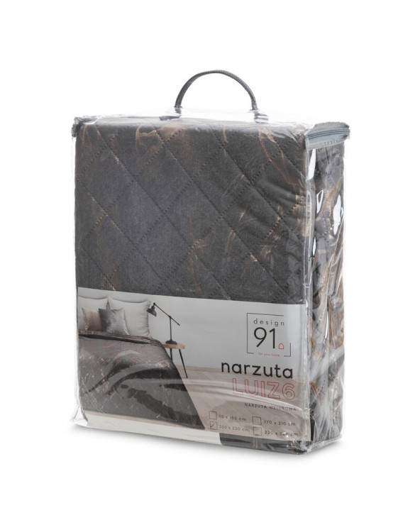 Narzuta velvet 220x240 Luiz 6 stalowa/złota Eurofirany