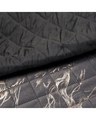 Narzuta velvet 220x240 Luiz 6 stalowa/złota Eurofirany
